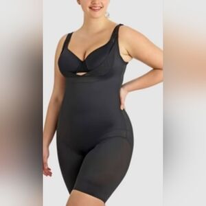 Miraclesuit Adjustable Fit Long Leg Singlette - Black Size Medium